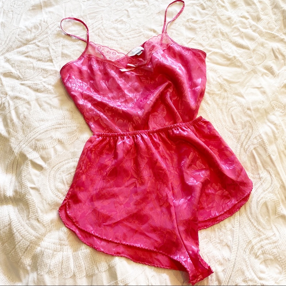Vintage 80s | Satin Lingerie 2 Piece Sleepwear Set
